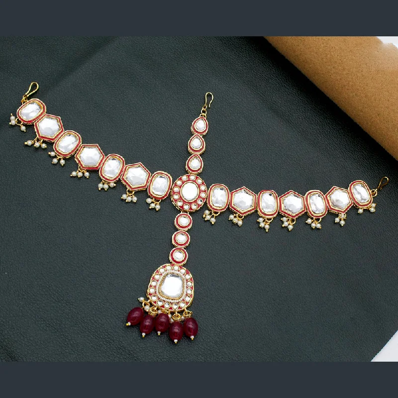 Luxury Meets Affordability – Jewelry Sale Now Live JCM Gold Plated Kundan Stone Damini Maangtikka