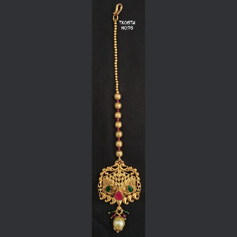 Luxury Jewelry Sale – Sparkle For Less Kala Creation Copper Gold Plated Maangtikka