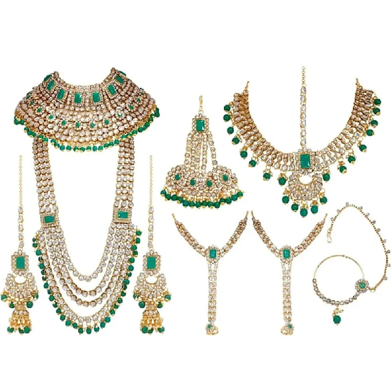 Seasonal Jewelry Sale – Upgrade Your Style Today Kumavat Jewels Austrian Stone Gold Plated Bridal Set