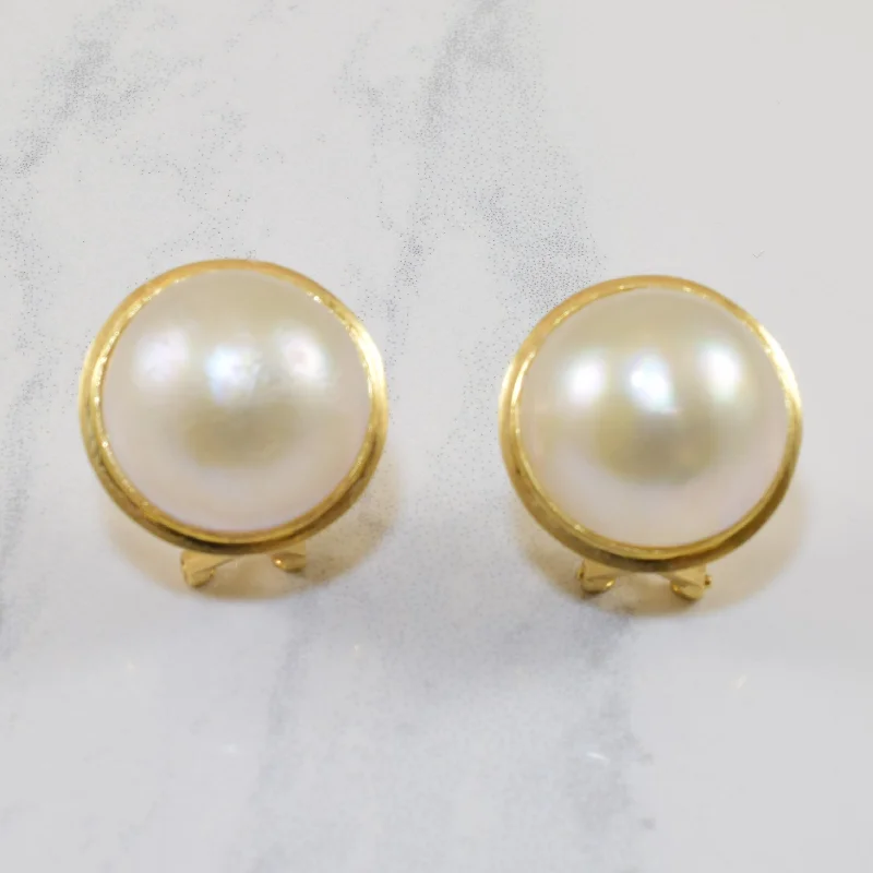 Huge Savings On Timeless Jewelry Collections Mabe Pearl Dome Earrings | 18.00ctw |