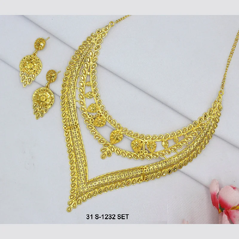 Limited-Stock Jewelry Sale – Shop Before It's Gone Mahavir Gold Plated Necklace Set