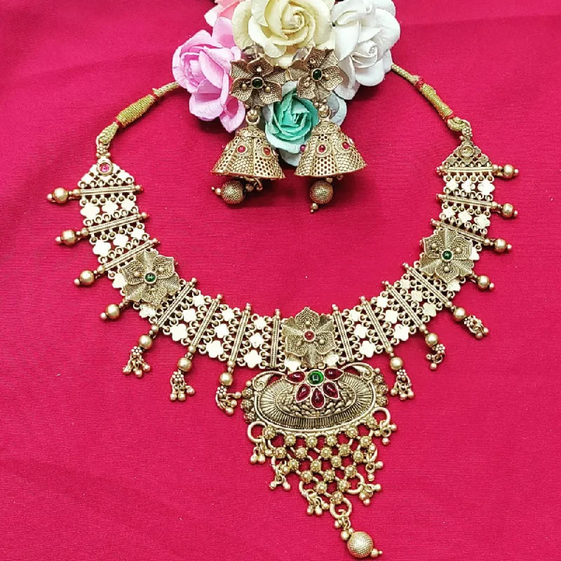 Elegant Jewelry Styles At Budget-Friendly Prices Manisha Jewellery Gold Plated Necklace Set