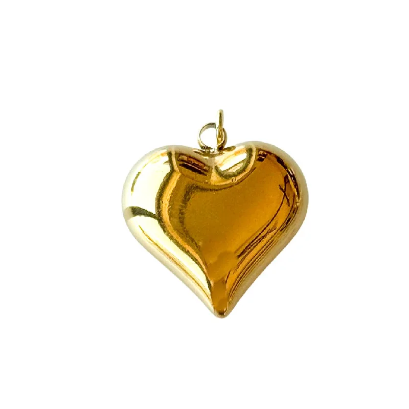 Romantic Heart-Shaped Jewelry For Special Gifts Medium Puffy Heart Charm For Charm Necklace & Bracelet