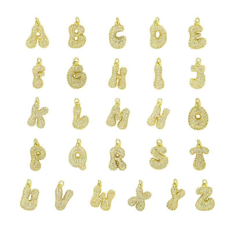 Limited-Stock Jewelry Clearance – Grab Your Favorites Now Medium Waterdrop Bubble Initial Charms For Charm Necklace