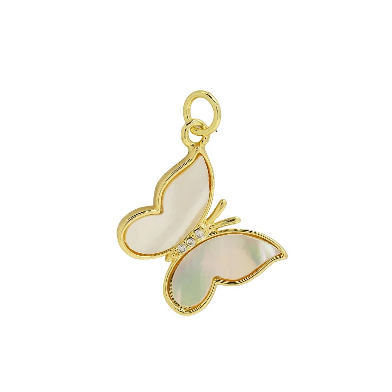 Bestselling Jewelry Now On Sale – Elevate Your Look Mother of Pearl Butterfly Charm For Charm Necklace