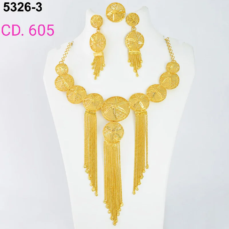 Bestselling Jewelry At Special Promotional Rates MR Jewellery Forming Gold Plated Necklace Set