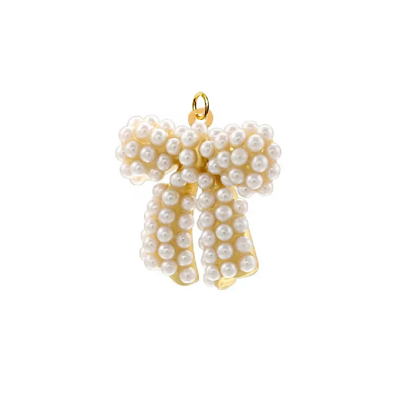 Unmissable Jewelry Clearance – Final Reductions Pearl Bow Charm For Charm Necklace & Bracelet