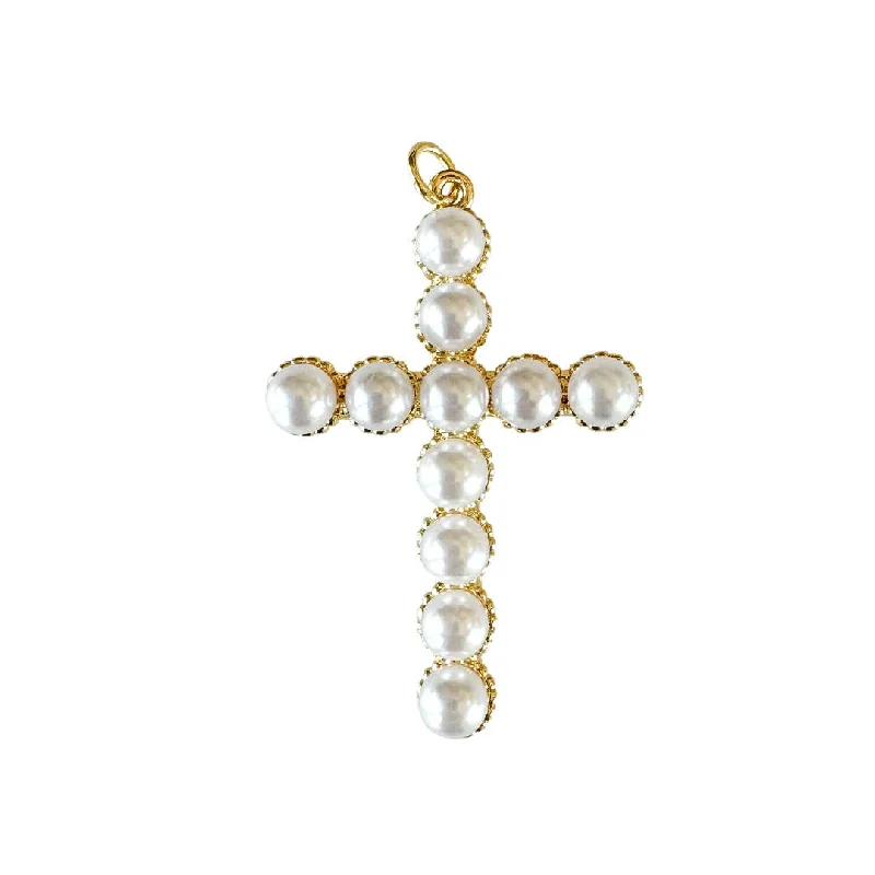 Don't Miss Our Biggest Jewelry Sale Of The Season Pearl Cross Charm For Charm Necklace & Bracelet