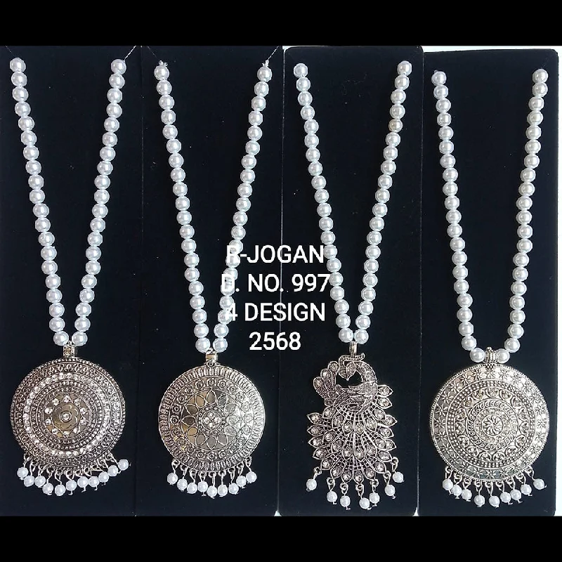 Versatile Layering Jewelry For Effortless Chic R Jogan Oxidised Plated Assorted Design Long Necklace