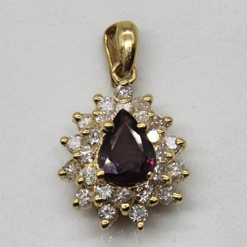 Exclusive Gemstone Jewelry At Special Prices Ruby & Diamond Halo Pendant | 0.54ct, 0.38ctw |