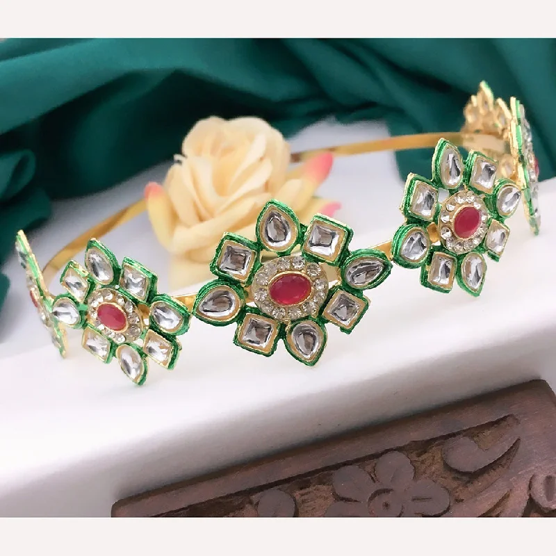 Grab Your Favorite Jewelry At The Lowest Prices Shree Jai Sai Art Gold Plated Kundan Sheeshphool Headband