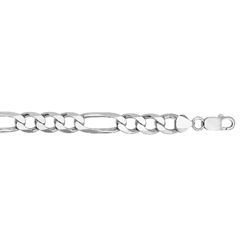 Big Discounts On Elegant Jewelry Collections Silver 9.6mm Figaro Chain