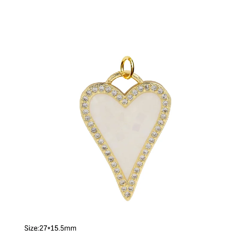 Shop Dazzling Jewelry At The Best Prices White Heart Charm For Charm Necklace