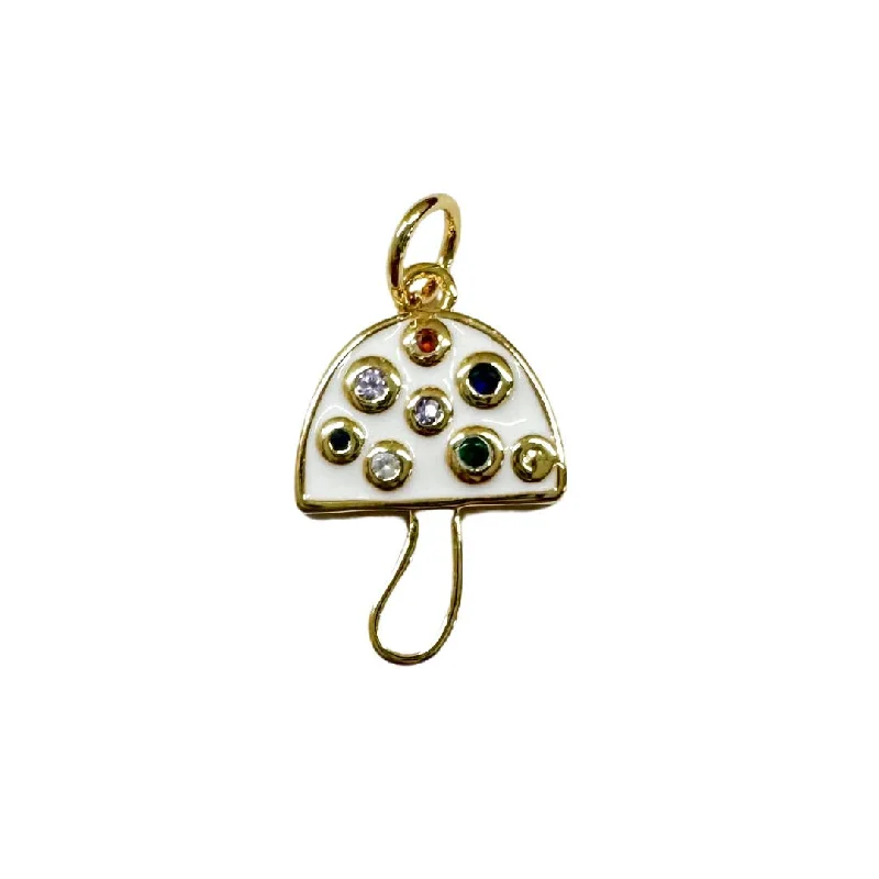 Luxury Jewelry Now At Special Promotional Rates White Mushroom Charm For Charm Necklace