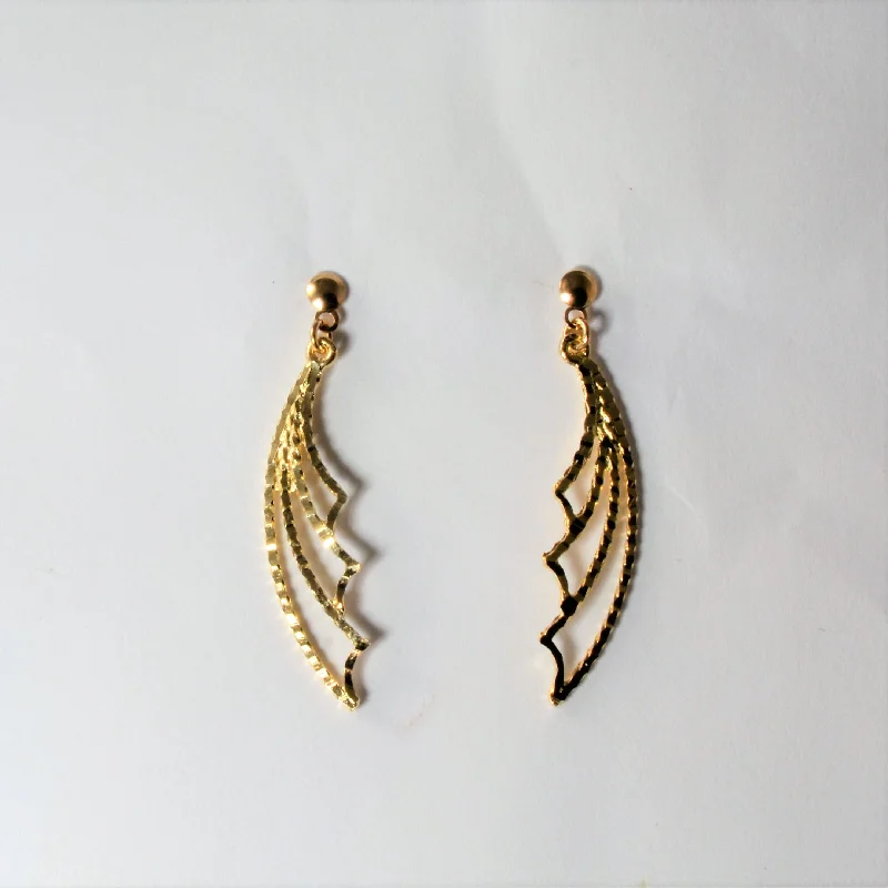 Chic And Stylish Jewelry At Exclusive Prices Yellow Gold Flare Earrings |